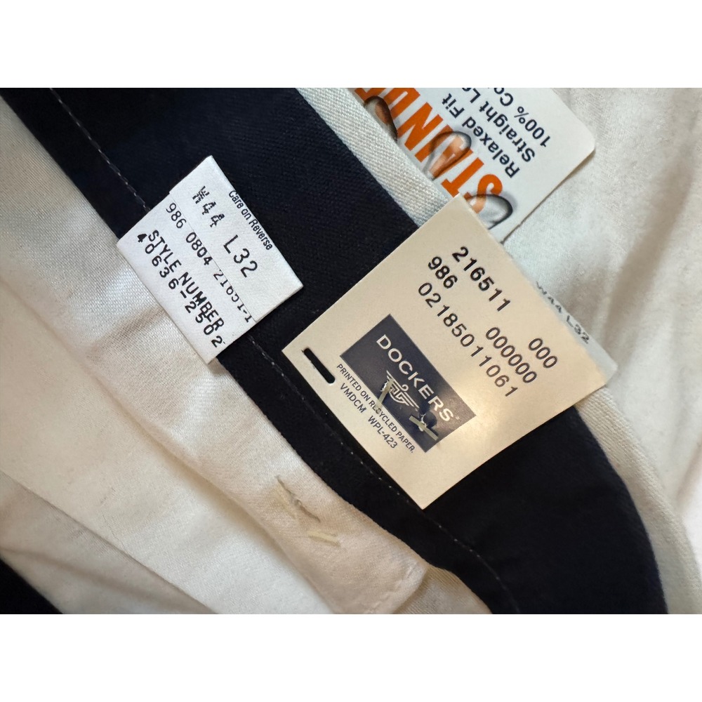 Dockers Go Khaki Relaxed Chino Pants Mens 44x29.5 Flat Front Beige 40636-2562 - Picture 5 of 6